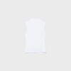 T-shirt sem mangas com gola em funil