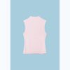T-shirt sem mangas com gola em funil