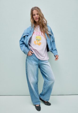T-shirt Sweety de manga curta e gola redonda