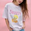 T-shirt Sweety de manga curta e gola redonda