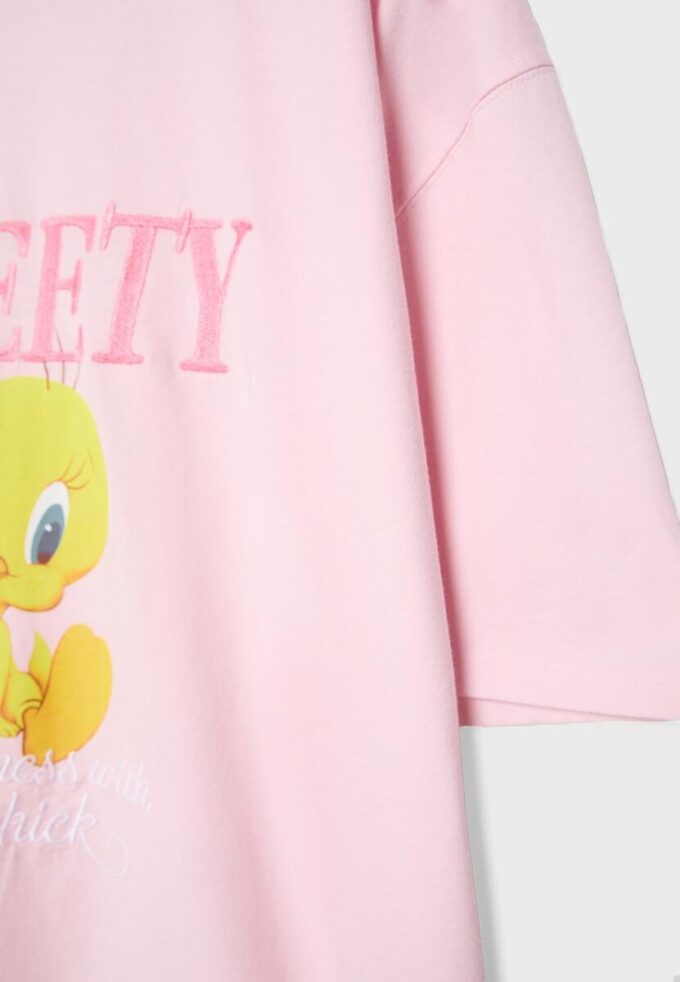 T-shirt Sweety de manga curta e gola redonda