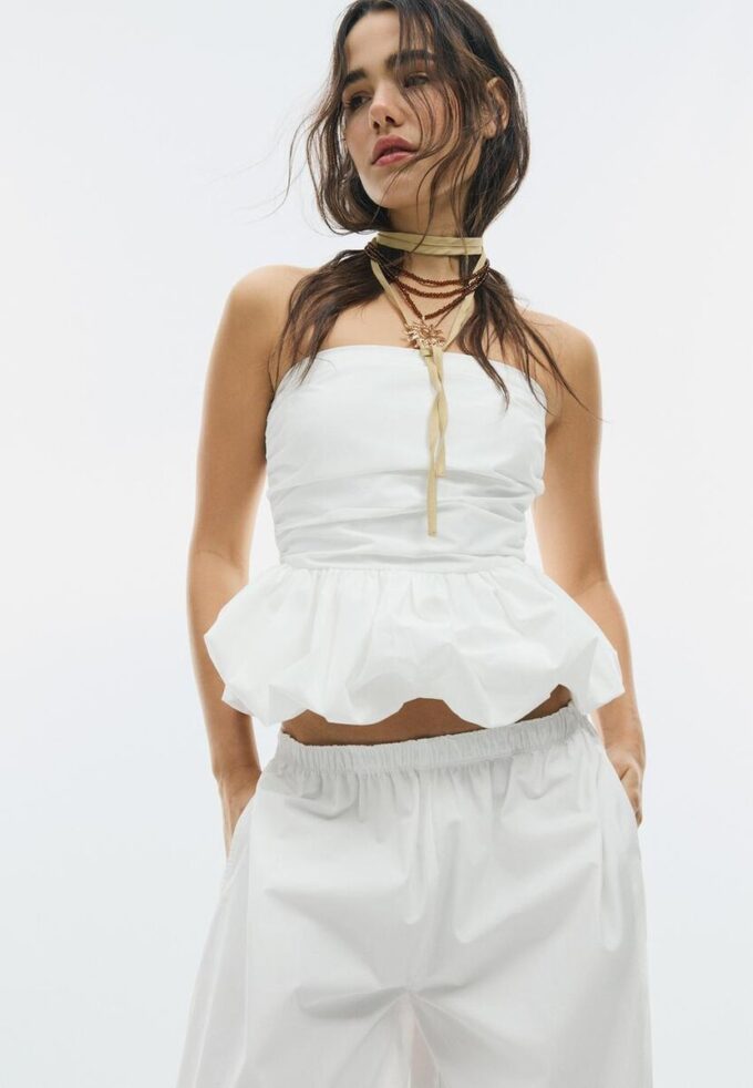 Top bustier balão Top bustier balão