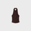 Top com franzido e decote halter Top com franzido e decote halter