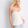 Top de biquíni bandeau com decote em coração Top de biquíni bandeau com decote em coração