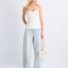 Top de biquíni bandeau com decote em coração Top de biquíni bandeau com decote em coração