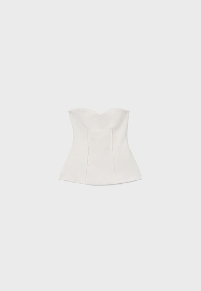 Top de biquíni bandeau com decote em coração Top de biquíni bandeau com decote em coração
