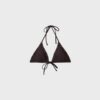 Top de biquíni triangular com tachas Top de biquíni triangular com tachas