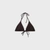 Top de biquíni triangular com tachas Top de biquíni triangular com tachas