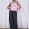 Top de malha com decote halter
