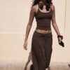 Top de malha com decote halter Top de malha com decote halter