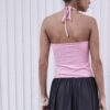 Top de malha com decote halter