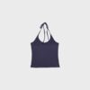 Top de malha com decote halter