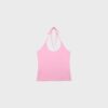 Top de malha com decote halter