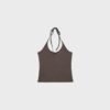 Top de malha com decote halter Top de malha com decote halter