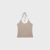 Top de malha com decote halter Top de malha com decote halter