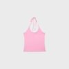 Top de malha com decote halter