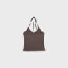Top de malha com decote halter Top de malha com decote halter