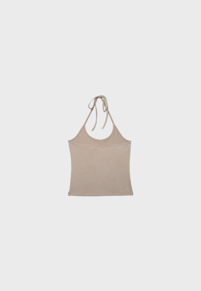 Top de malha com decote halter Top de malha com decote halter