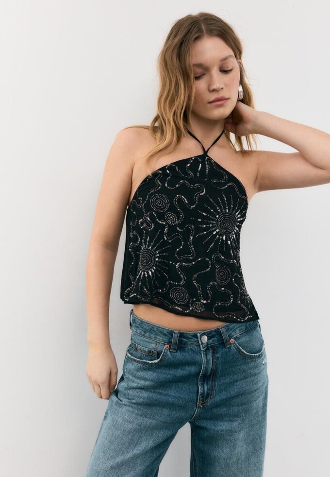 Top halter bordado Top halter bordado