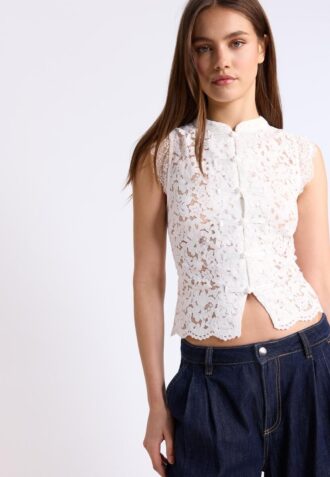 Top Qipao em Renda