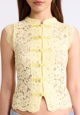 Top Qipao em Renda