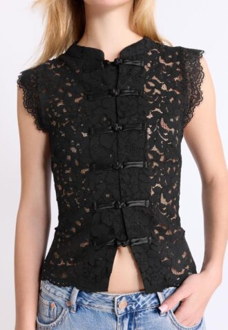 Top Qipao em Renda