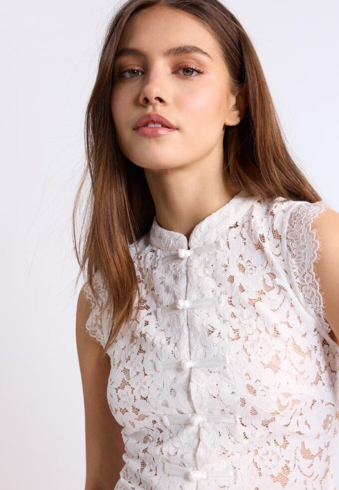 Top Qipao em Renda