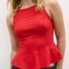 Top sem mangas com peplum Top sem mangas com peplum