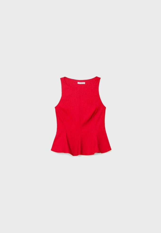 Top sem mangas com peplum Top sem mangas com peplum