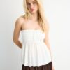 Tops bandeau em croché Tops bandeau em croché