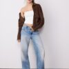 Tops bandeau em poliamida