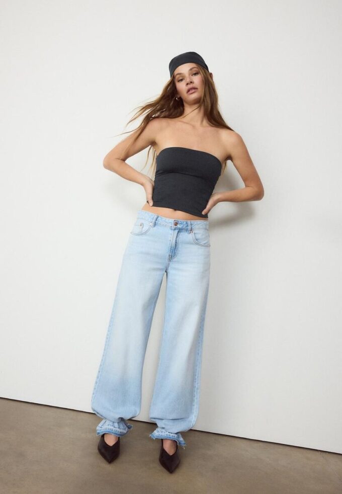 Tops bandeau em poliamida
