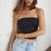 Tops bandeau em poliamida