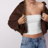 Tops bandeau em poliamida