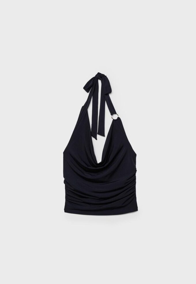 Tops com decote drapeado Tops com decote drapeado