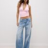 Tops com decote halter e laço franzido