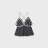 Tops com folhos e contas Tops com folhos e contas