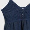 Tops de croché com folhos Tops de croché com folhos