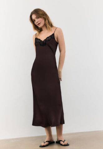 Vestido Camisola de Cetim