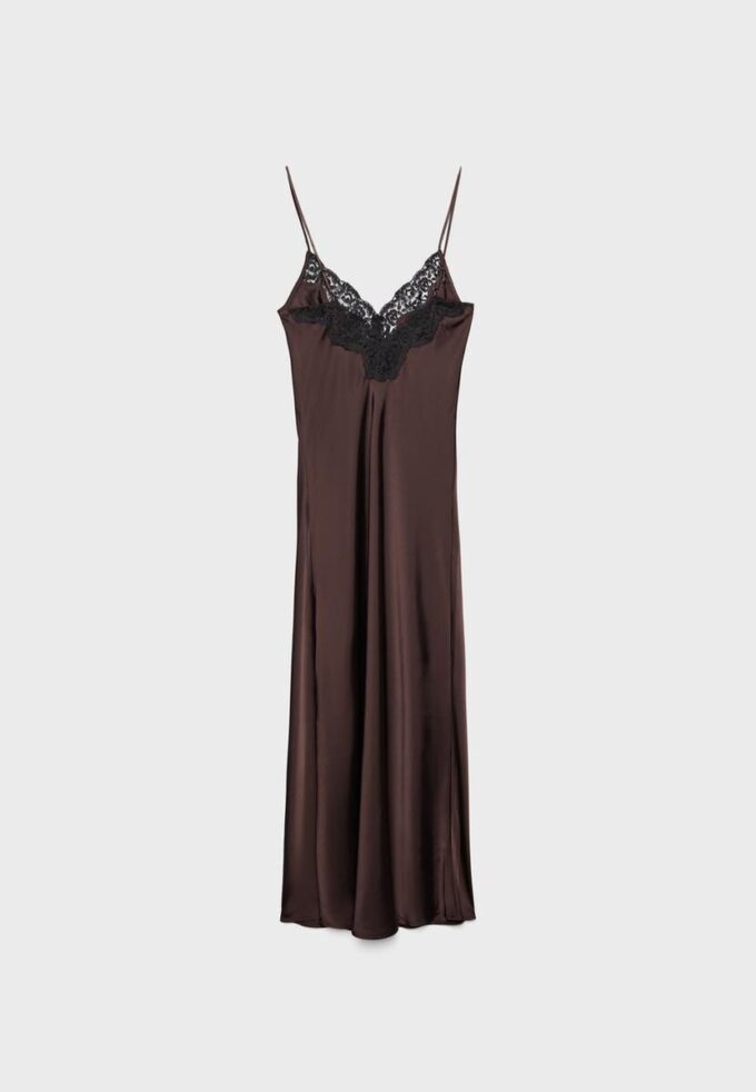 Vestido Camisola de Cetim