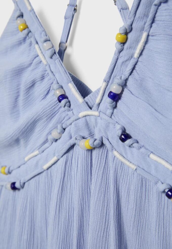 Vestido curto com contas