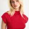 Vestido curto de calções com detalhe franzido Vestido curto de calções com detalhe franzido