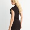 Vestido curto de calções com detalhe franzido Vestido curto de calções com detalhe franzido