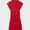 Vestido curto de calções com detalhe franzido Vestido curto de calções com detalhe franzido