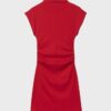 Vestido curto de calções com detalhe franzido Vestido curto de calções com detalhe franzido