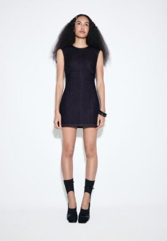 Vestido curto de ganga