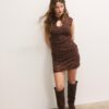 Vestido curto estilo Qipao Vestido curto estilo Qipao