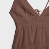 Vestido curto esvoaçante com detalhe de laço nas costas Vestido curto esvoaçante com detalhe de laço nas costas