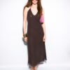 Vestido longo com decote halter bordado Vestido longo com decote halter bordado