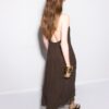 Vestido longo com decote halter bordado Vestido longo com decote halter bordado